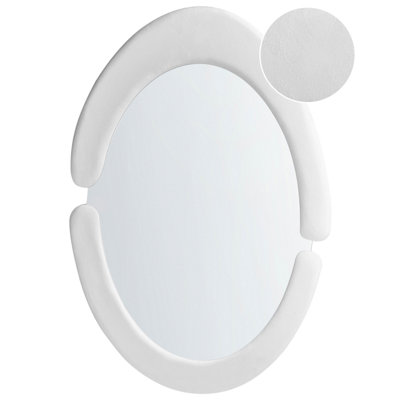 Wall Mirror MASSAY 53 cm 90 cm Velvet White