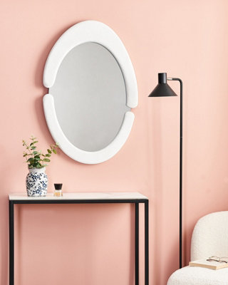 Wall Mirror MASSAY 53 cm 90 cm Velvet White