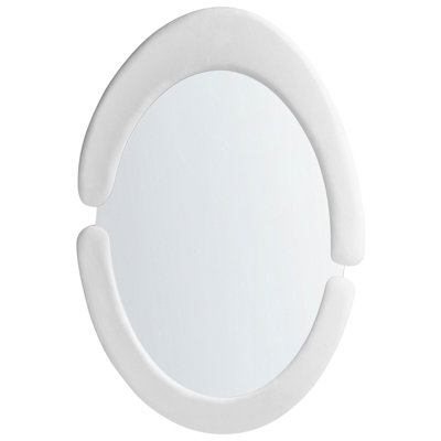 Wall Mirror MASSAY 53 cm 90 cm Velvet White