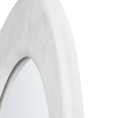 Wall Mirror MASSAY 53 cm 90 cm Velvet White