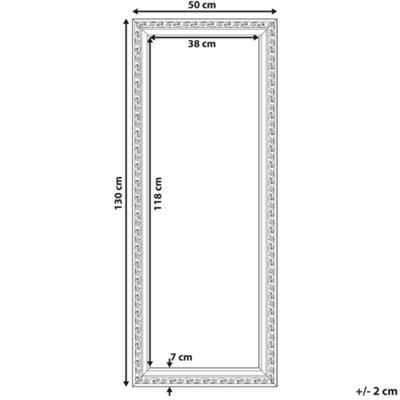 Wall Mirror MAULEON 50 cm 130 cm Cream