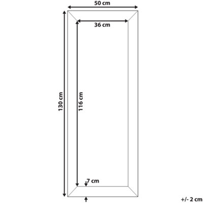 Wall Mirror MERVENT 50 cm 130 cm White