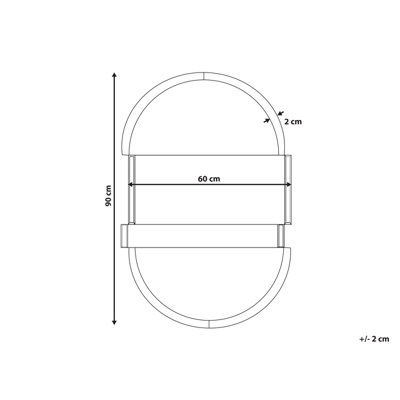 Wall Mirror MICHERY 60 cm 90 cm Black