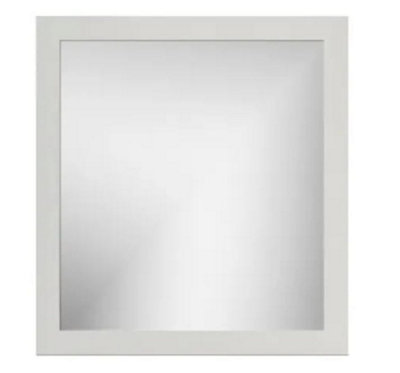 Wall Mirror Rectangle Light Grey Frame 65x60 cm