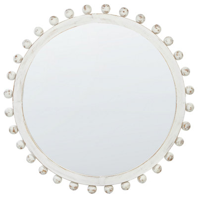 Wall Mirror TAZILLY 71 cm 71 cm Wood Off-White