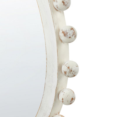 Wall Mirror TAZILLY 71 cm 71 cm Wood Off-White