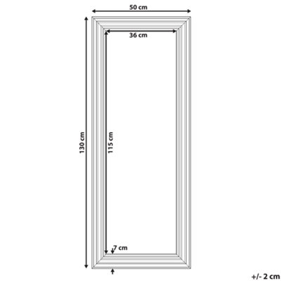 Wall Mirror VERTOU 50 cm 130 cm White