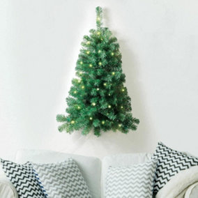 Wall Mount Christmas Tree with LED Lights