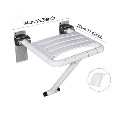 Wall Mount Folding Shower Bench Flip Up Bath Seat Non Slip Stool