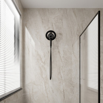 Wall-mount Magnetic Handheld Head Bathroom Mixer Shower Set