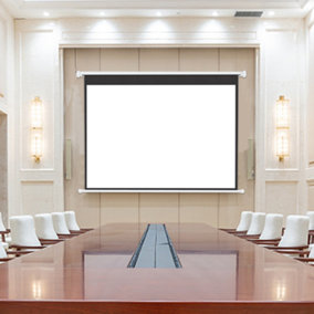Wall Mount Motorized Electric Projector Screen for Home Theater Movie 72 Inch 4:3