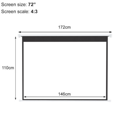 Wall Mount Motorized Electric Projector Screen for Home Theater Movie ...