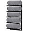 Wall Mounted 5 Tier Towel Holder in Black