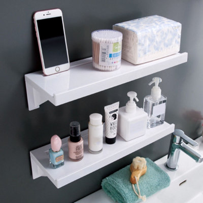 White deals bathroom shelves