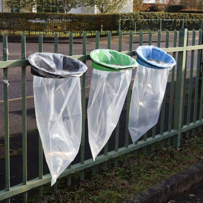 Wall Mounted Bin Bag Holder Green