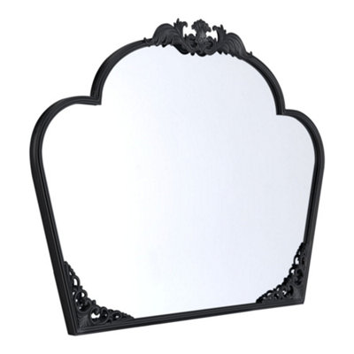 Wall Mounted Black Metal Framed Decorative Framed Mirror W 880mm x H 690mm