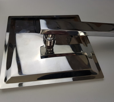 Wall Mounted Brass Material Chrome Finish Rainfall Shower Set System Mixer Set - 6