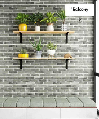 Wall Mounted Clothes Rail with Shelf, 80cm Black Metal Garment Rack