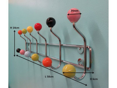 Wall-Mounted Coat Hanger-12 Hooks. Chrome frame - 3