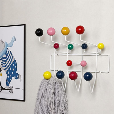 Wall Mounted Coat Rack Entryway Hanging Coat Rack Classic Metal Coat ...