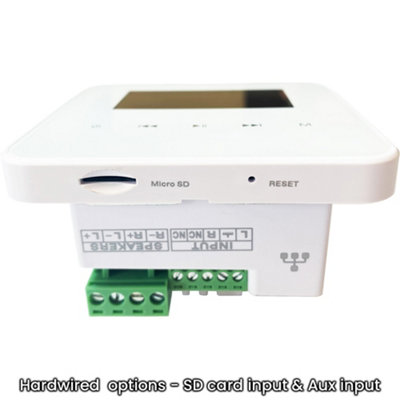 Wall Mounted Compact Bluetooth Amplifier - Stereo Hi-Fi Music System