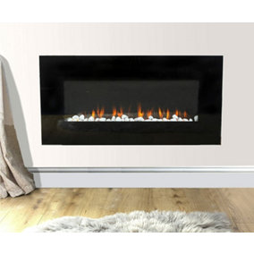 Wall Mounted Electric Fire Black