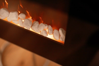 Wall Mounted Electric Fire Black - 8