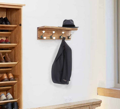 House of Home Wall Mounted Coat Hooks - Hanging Clothes Rack for