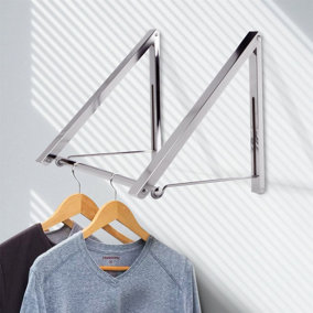 Wall Mounted Folding Clothes Hanger Double