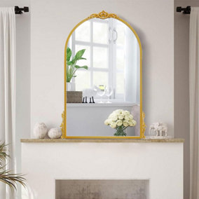 Wall Mounted Gold Metal Framed Decorative Framed Mirror W 540mm x H 895mm