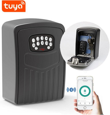 Wall Mounted Key Box, Bluetooth Lock Box With App Control, Ip65 Waterproof
