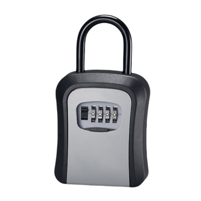 Wall Mounted Key Box With Handle - With 4 Digit Code, Robust Safe, Zinc ...