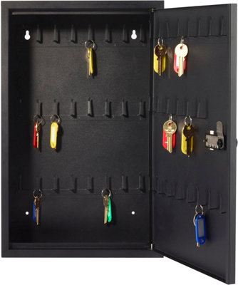 Wall Mounted Key Cabinet Combination Lock Security Storage box 50 Hooks