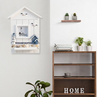 Metal, 24 H Anchor Wall Shelf, Brown/Wht, 1