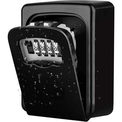 Wall Mounted Key Safe Box - Full Metal with Lock & Weatherproof ...