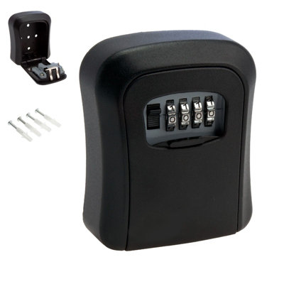 Wall Mounted Key Safe Box - Full Metal with Lock & Weatherproof ...