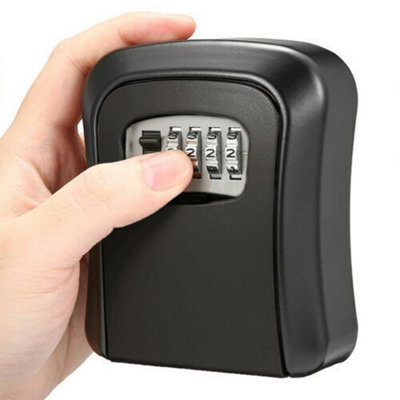 Wall Mounted Key Safe Box - Full Metal with Lock & Weatherproof ...
