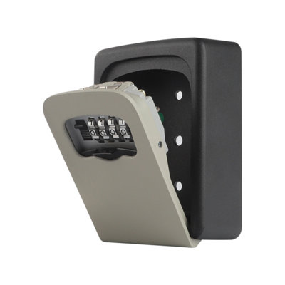 Wall Mounted Key Safe Combination Key Safe Outdoor Key Box with Push Button Wall Mount Key Lock Box Key Cabinet Key Safe Box