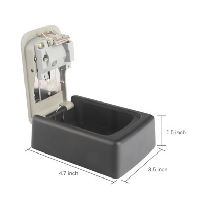 Wall Mounted Key Safe Combination Key Safe Outdoor Key Box with Push Button Wall Mount Key Lock Box Key Cabinet Key Safe Box