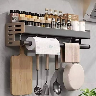 Wall Mounted Kitchen Spice Storage Rack Organizer