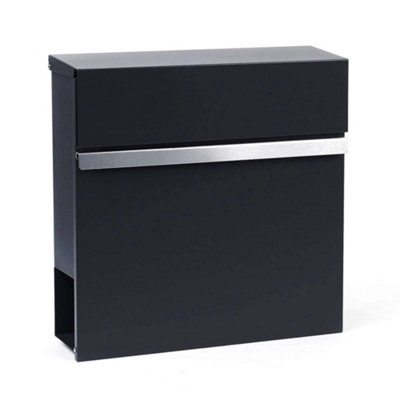 Wall Mounted Letter Box Steel Lockable Mail Post Weather Resistant ...