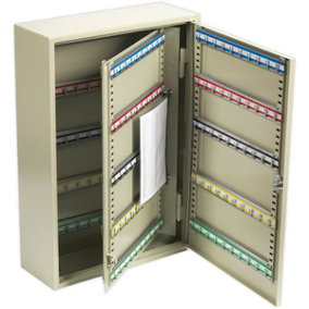 Wall Mounted Locking Key Cabinet Safe - 200 Key Capacity - 375 x 550 x 140mm