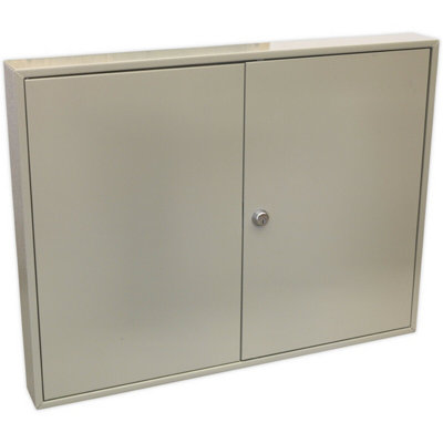 Wall Mounted Locking Key Cabinet Safe - 200 Key Capacity - 725 x 550 x 80mm