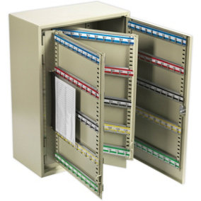 Wall Mounted Locking Key Cabinet Safe - 300 Key Capacity - 375 x 550 x 205mm