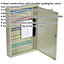 Wall Mounted Locking Key Cabinet Safe - 50 Key Capacity - 375 x 550 x 80mm