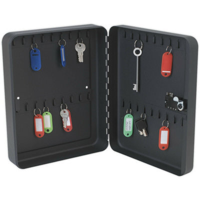 Wall Mounted Locking Mini Key Cabinet Safe - 36 Key Capacity 3 Digit Combination