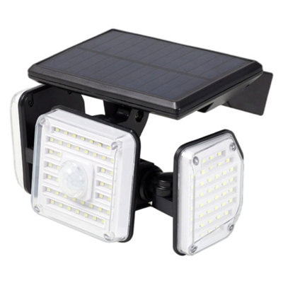 Wall Mounted Outdoor Solar Security Light with Rotating Heads