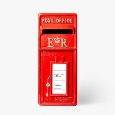 Wall Mounted Post Box Classic ER Large Letter Box Lockable With 2 Keys ...