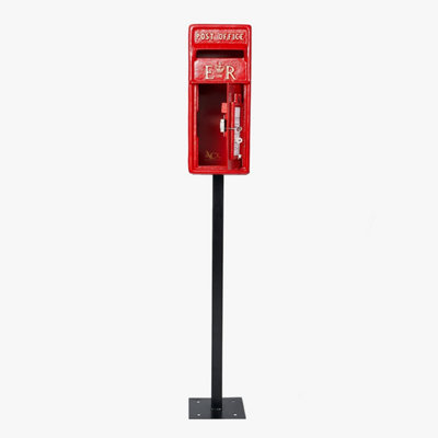 Wall Mounted Post Box Classic ER Large Letter Box Lockable With 2 Keys ...