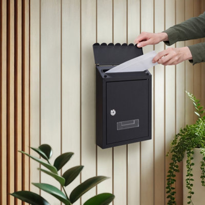 Wall Mounted Post Box, Galvanized Steel Lockable Mailbox with 2 Keys ...